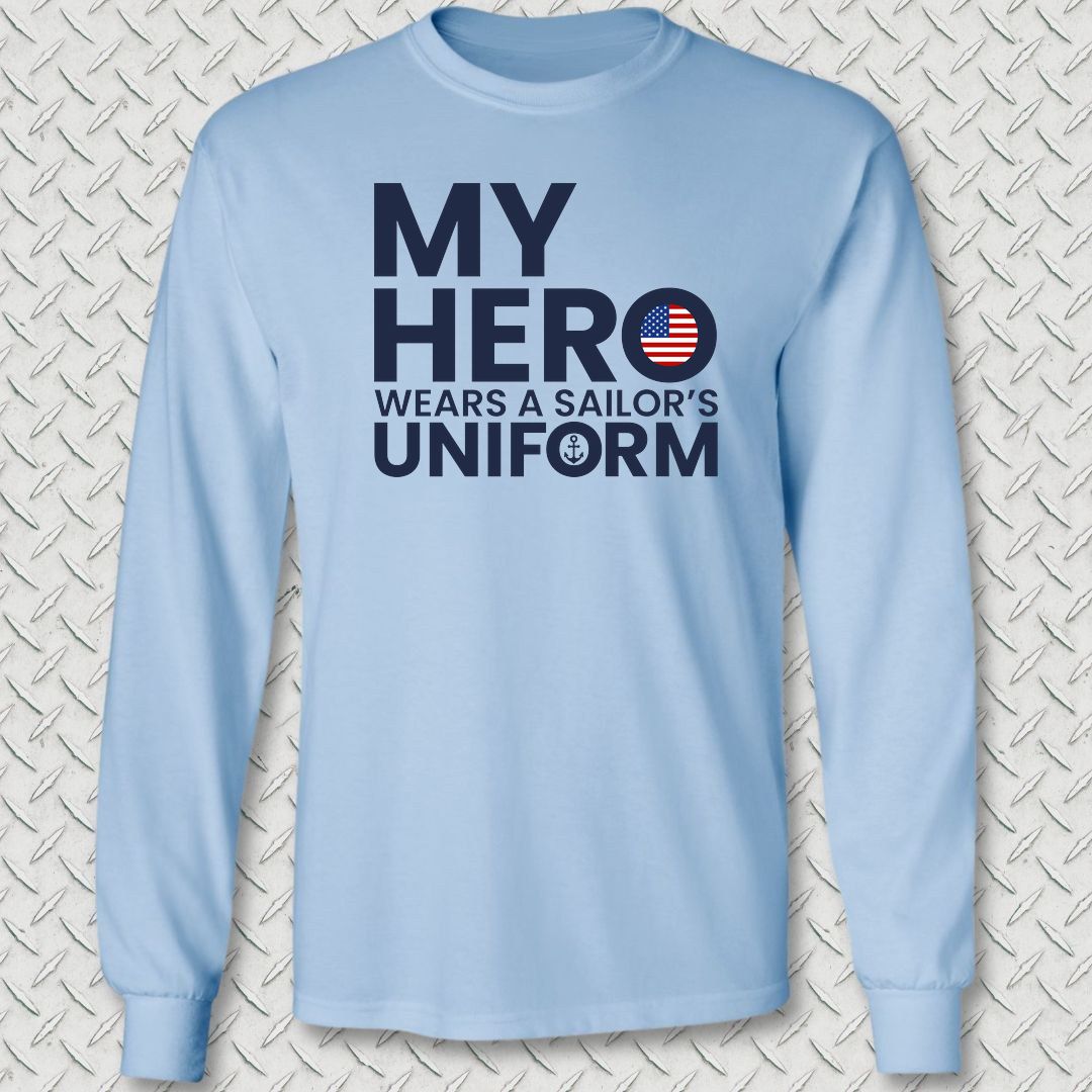 My Hero Long Sleeve Tee - Light Blue