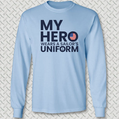 My Hero Long Sleeve Tee - Light Blue