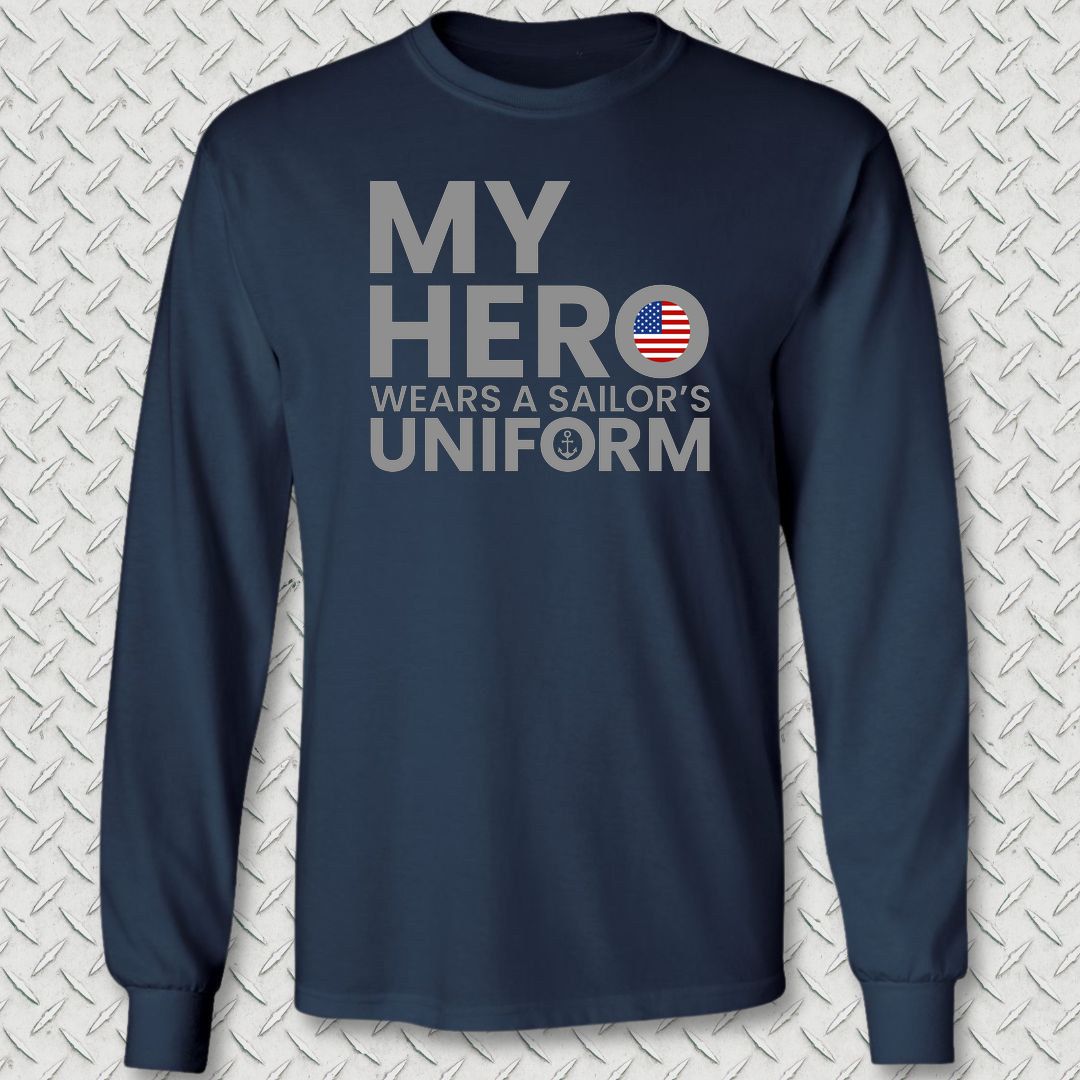 My Hero Long Sleeve Tee - Navy