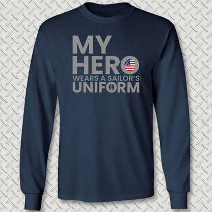 My Hero Long Sleeve Tee - Navy