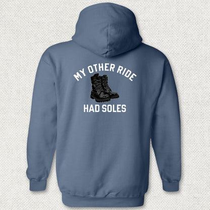 My Other Ride Had Soles Hoodie - Heather Navy