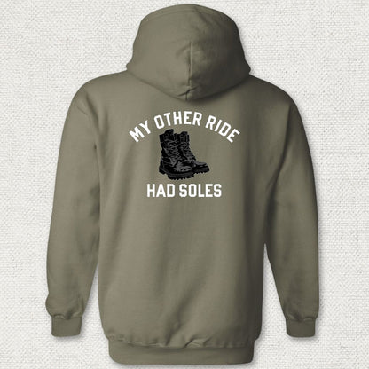 My Other Ride Had Soles Hoodie - Military Green