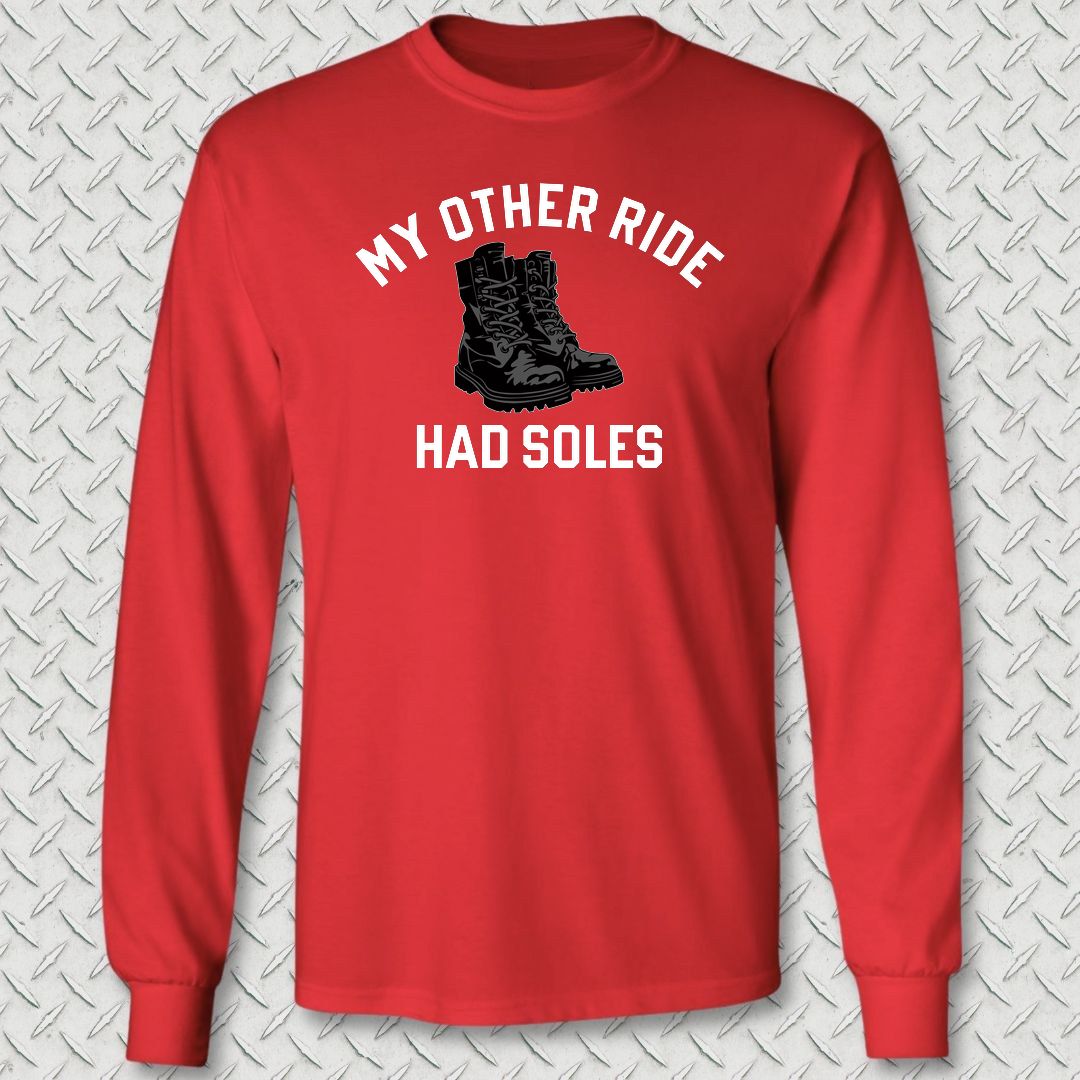 My Other Ride Had Soles Long Sleeve Tee - Red