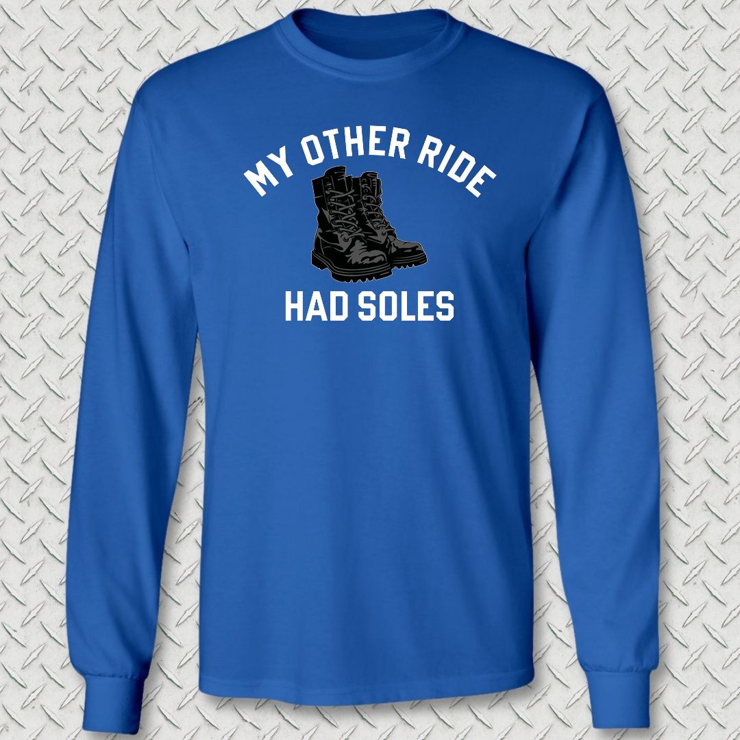 My Other Ride Had Soles Long Sleeve Tee - Royal Blue