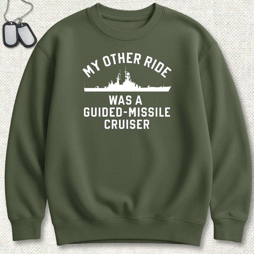 My Other Ride Was A Cruiser (Virginia-Class) Sweatshirt - Military Green