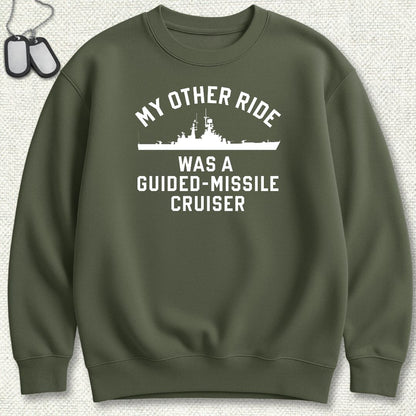 My Other Ride Was A Cruiser (Virginia-Class) Sweatshirt - Military Green