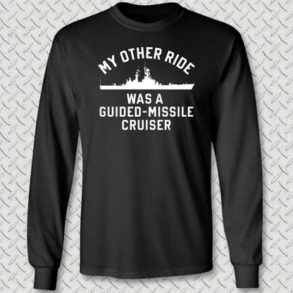 My Other Ride Was A Cruiser (Virginia-Class) Long Sleeve Tee - Black