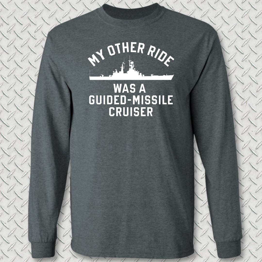 My Other Ride Was A Cruiser (Virginia-Class) Long Sleeve Tee - Dark Heather