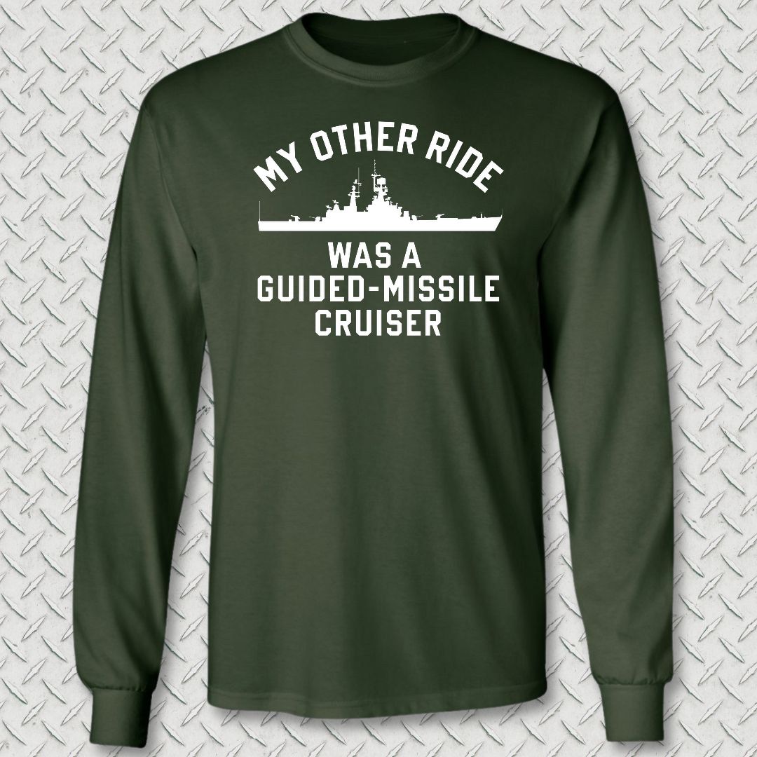 My Other Ride Was A Cruiser (Virginia-Class) Long Sleeve Tee - Forest Green