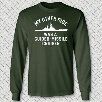 My Other Ride Was A Cruiser (Virginia-Class) Long Sleeve Tee - Forest Green