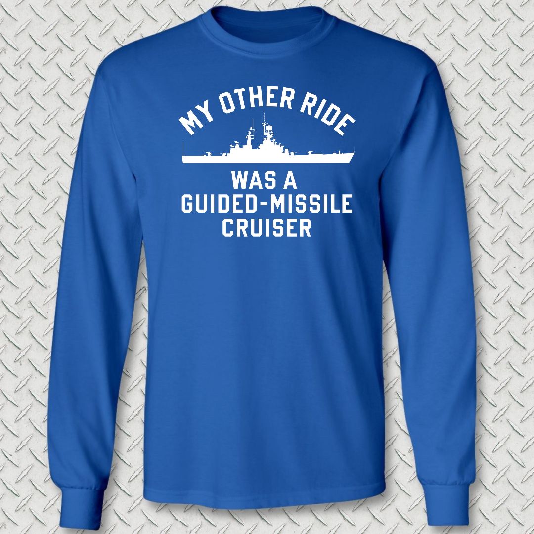 My Other Ride Was A Cruiser (Virginia-Class) Long Sleeve Tee - Royal Blue