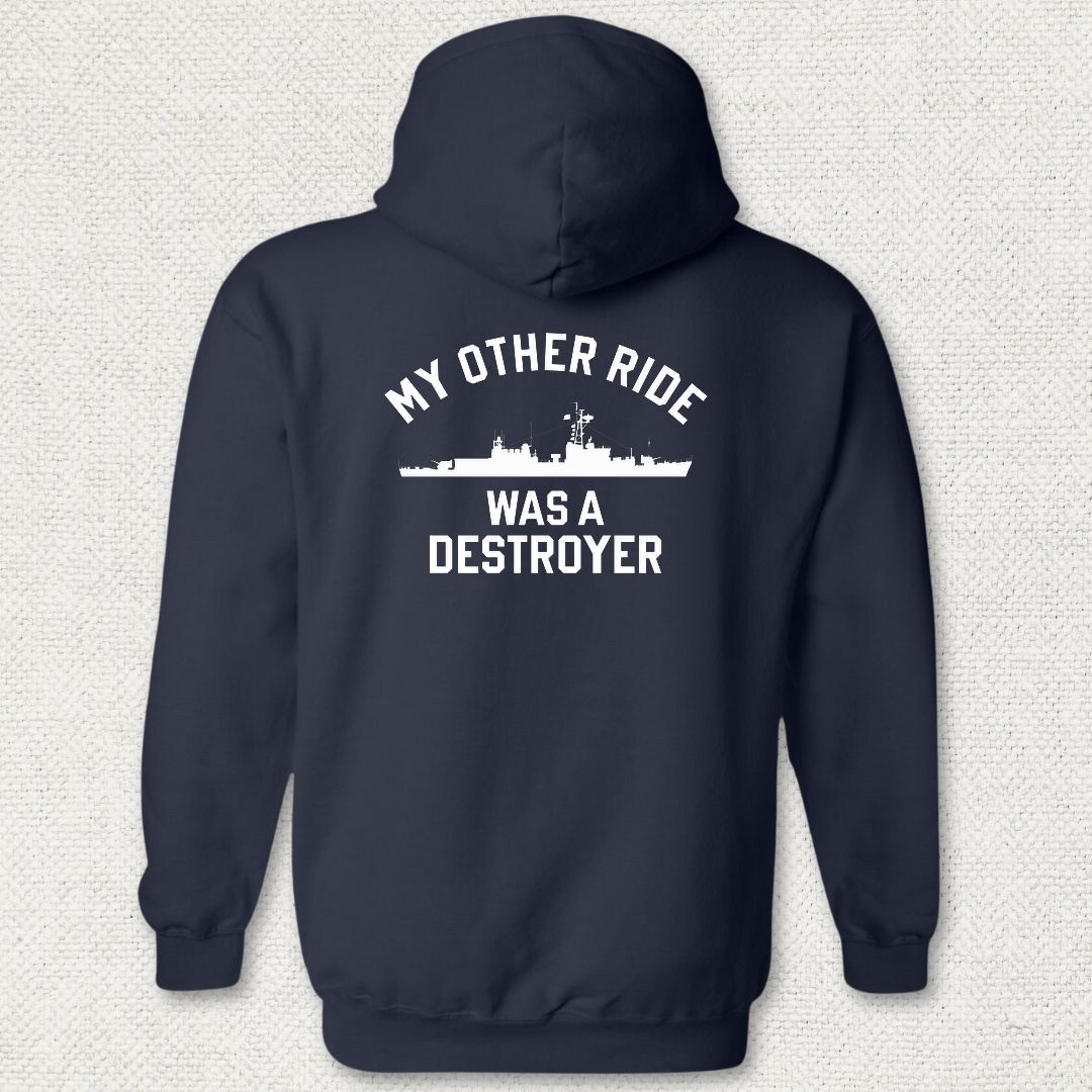 My Other Ride Was A Destroyer (Gearing-class) Hoodie - Navy