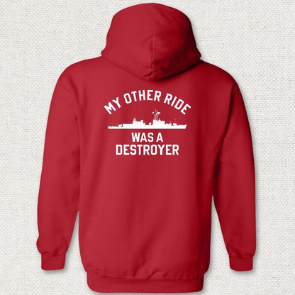 My Other Ride Was A Destroyer (Gearing-class) Hoodie - Red