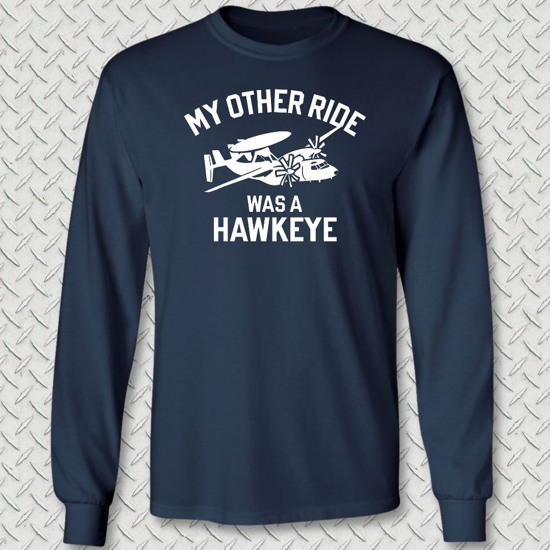 My Other Ride Was A Hawkeye Long Sleeve Tee - Navy