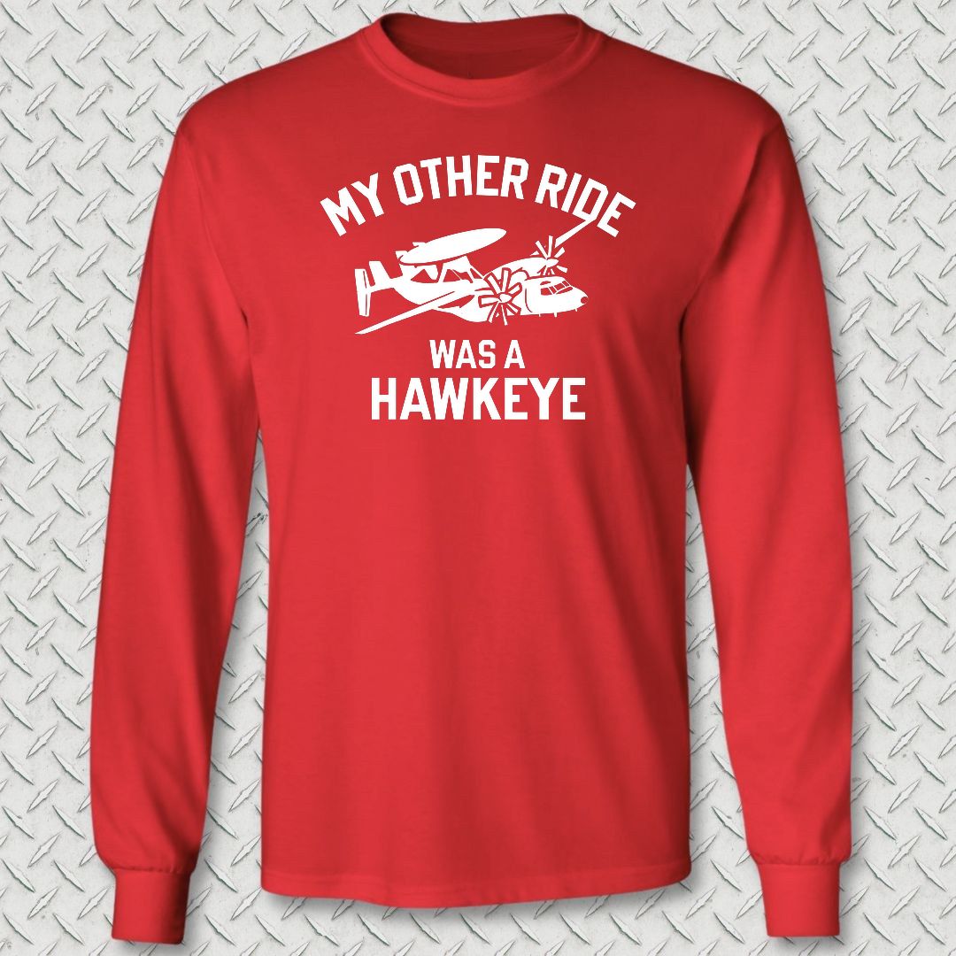 My Other Ride Was A Hawkeye Long Sleeve Tee - Red