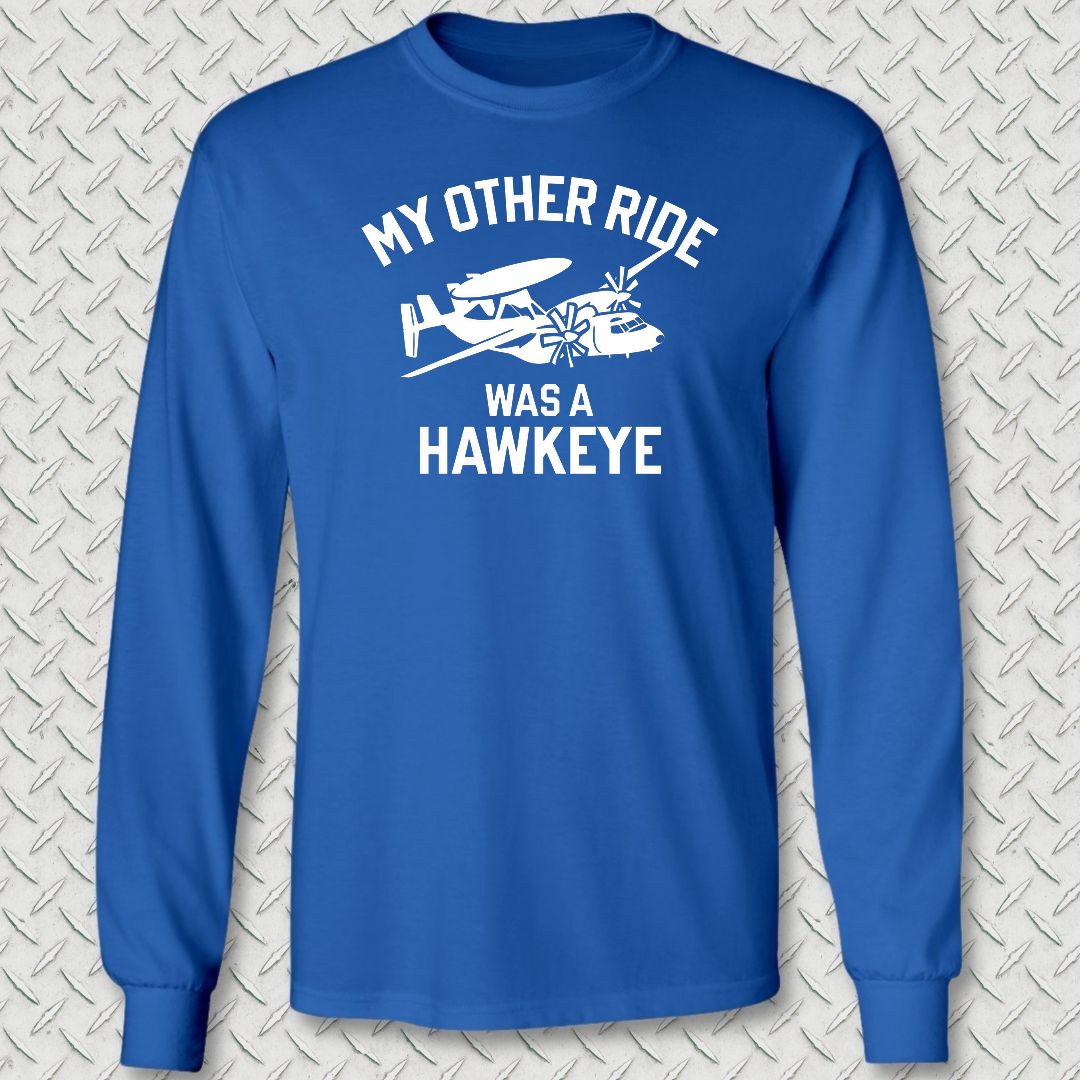 My Other Ride Was A Hawkeye Long Sleeve Tee - Royal Blue
