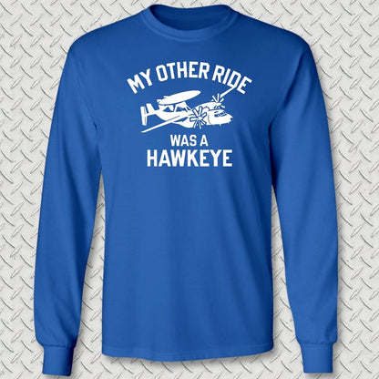 My Other Ride Was A Hawkeye Long Sleeve Tee - Royal Blue