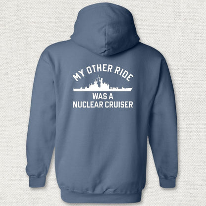 My Other Ride Was A Nuclear Cruiser Hoodie - Heather Navy