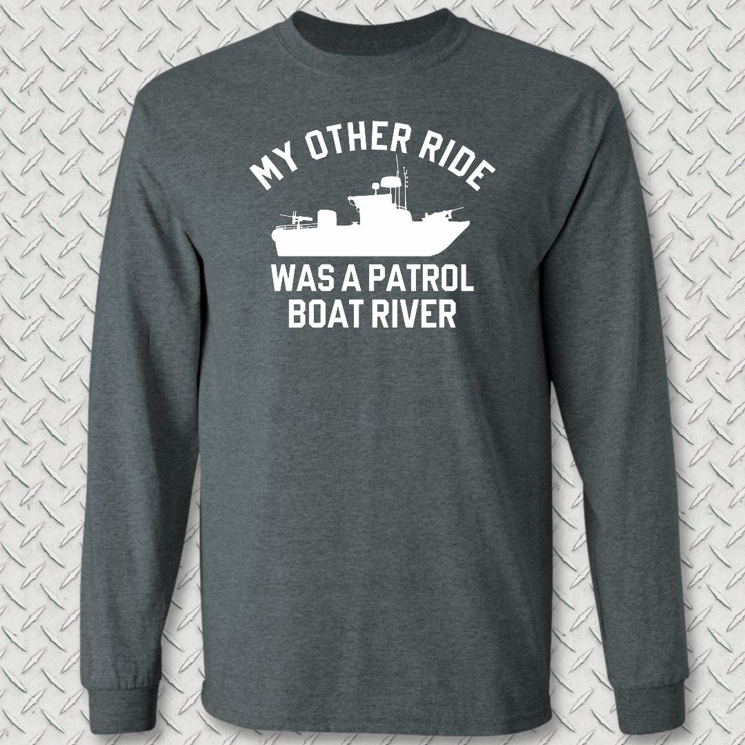 My Other Ride Was A PBR Long Sleeve Tee - Dark Heather