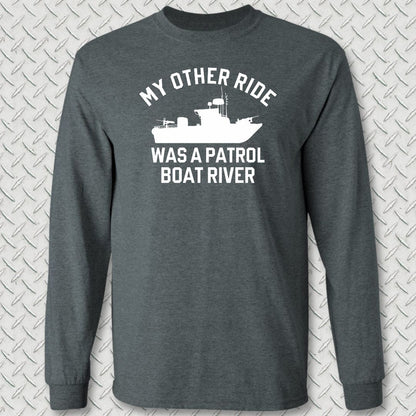 My Other Ride Was A PBR Long Sleeve Tee - Dark Heather
