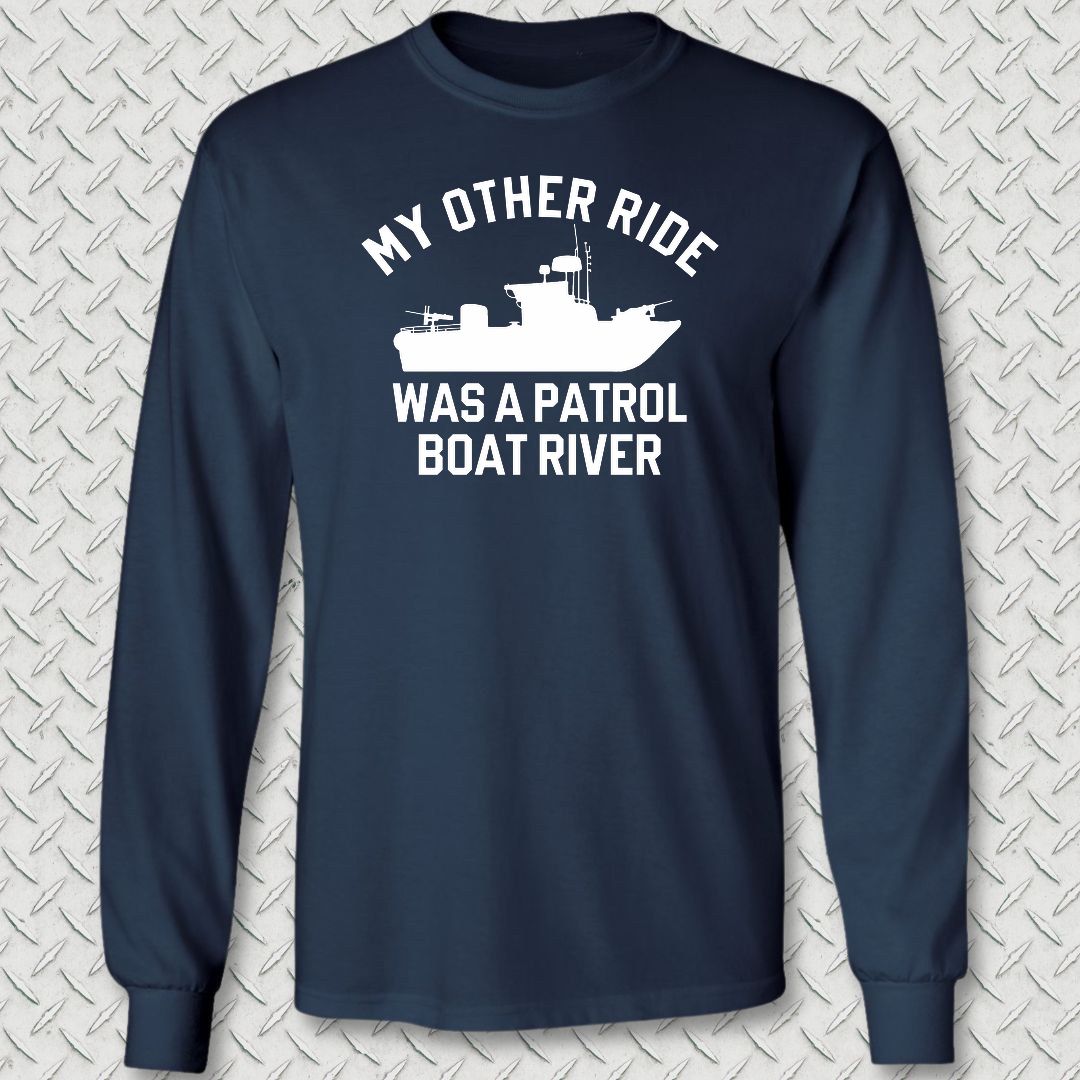 My Other Ride Was A PBR Long Sleeve Tee - Navy