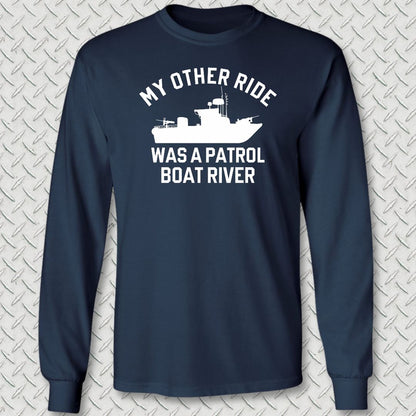 My Other Ride Was A PBR Long Sleeve Tee - Navy