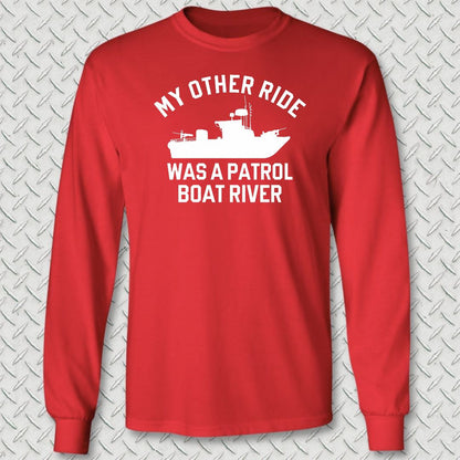 My Other Ride Was A PBR Long Sleeve Tee - Red