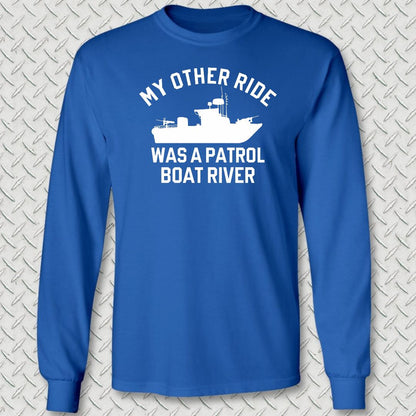 My Other Ride Was A PBR Long Sleeve Tee - Royal Blue