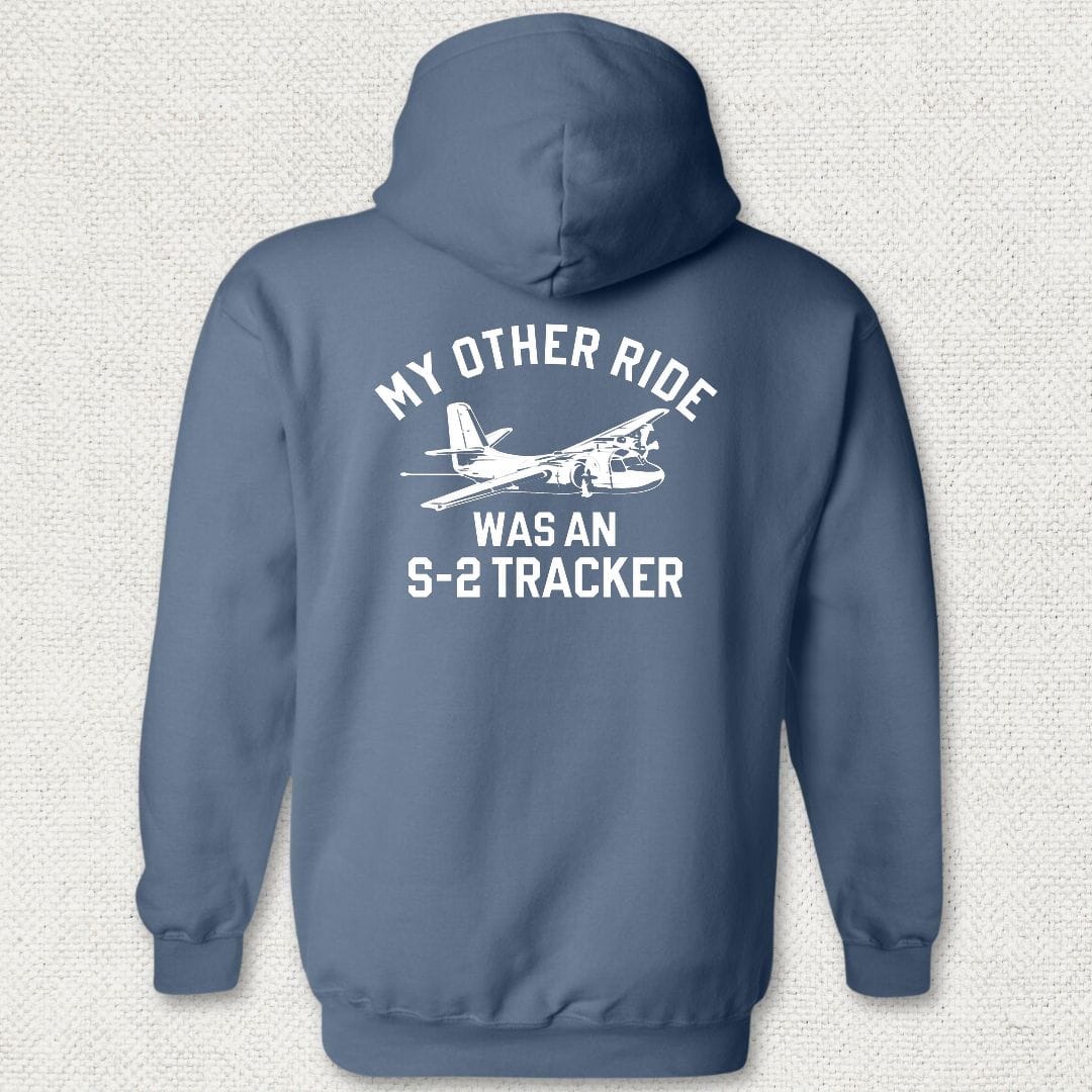 NavyHumor Hoodie Heather Navy / S My Other Ride Was A S-2 Tracker (Boom) Hoodie
