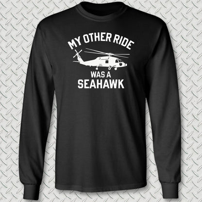 My Other Ride Was A Seahawk Long Sleeve Tee - Black