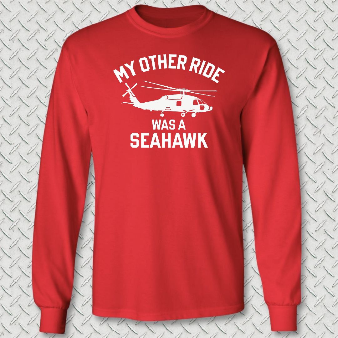 My Other Ride Was A Seahawk Long Sleeve Tee - Red