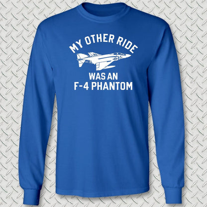 My Other Ride Was An F-4 Phantom Long Sleeve Tee - Royal Blue