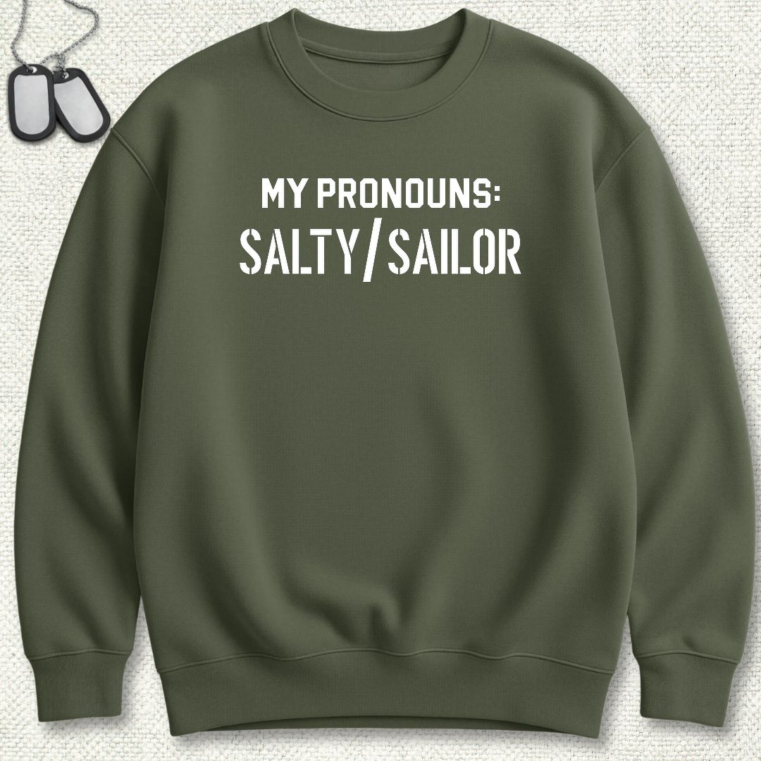 My Pronouns Sweatshirt - Military Green