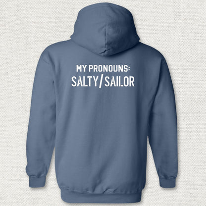 My Pronouns Hoodie - Heather Navy