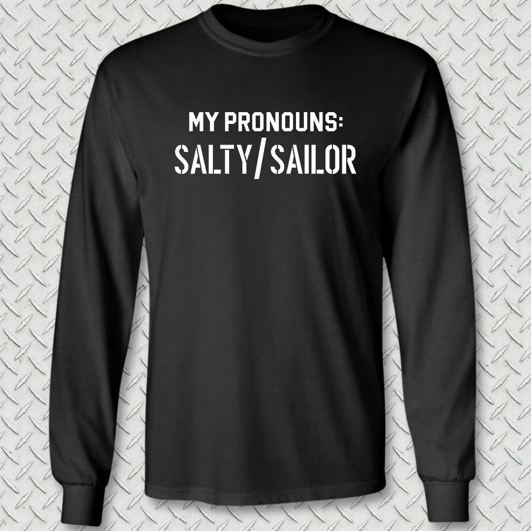 My Pronouns Long Sleeve Tee - Black