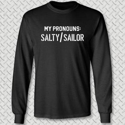 My Pronouns Long Sleeve Tee - Black
