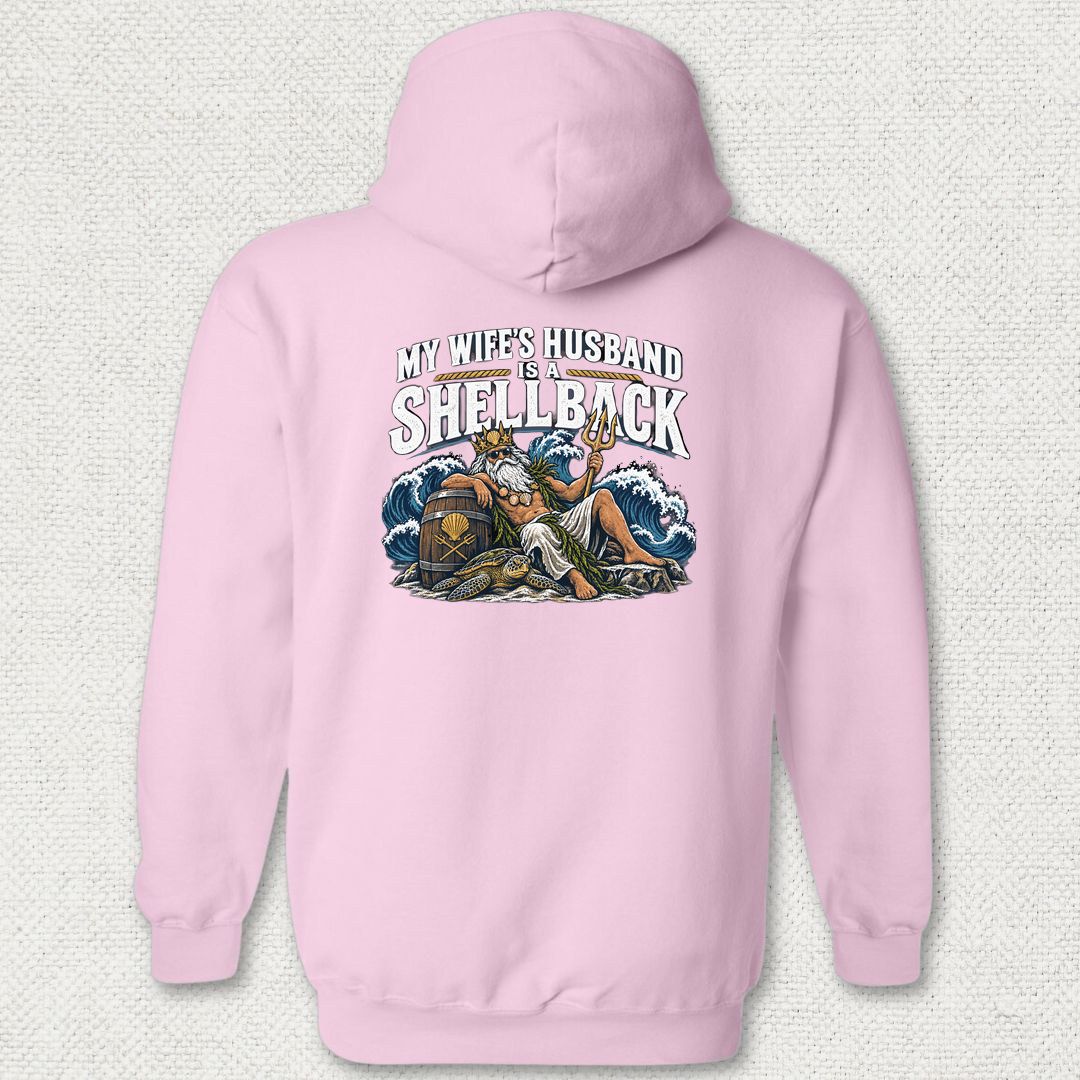 My Wife's Husband Is A Shellback Hoodie - Pink