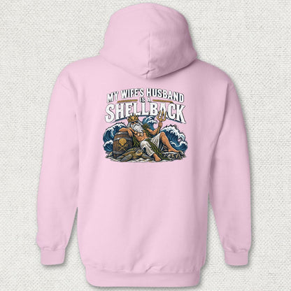 My Wife's Husband Is A Shellback Hoodie - Pink