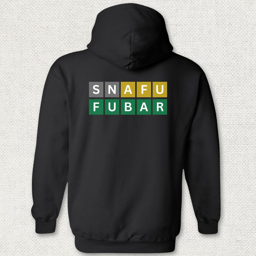 Naval Word Game Hoodie - Black