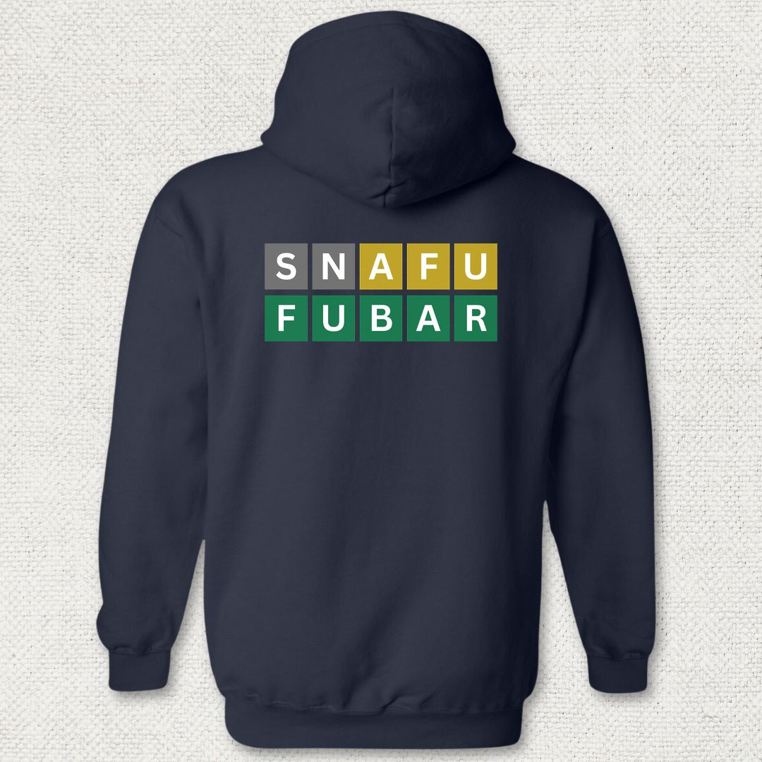 Naval Word Game Hoodie - Navy