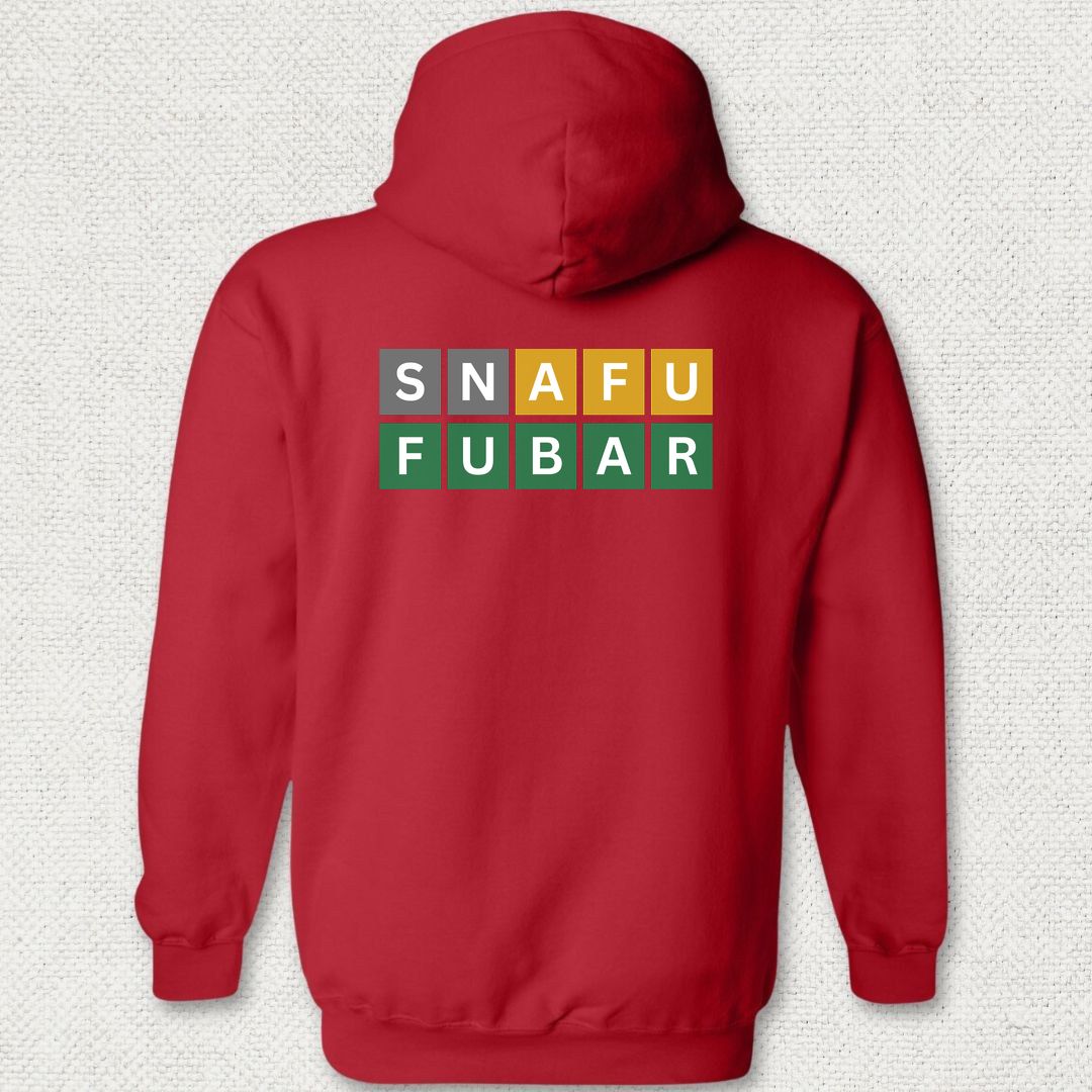 Naval Word Game Hoodie - Red