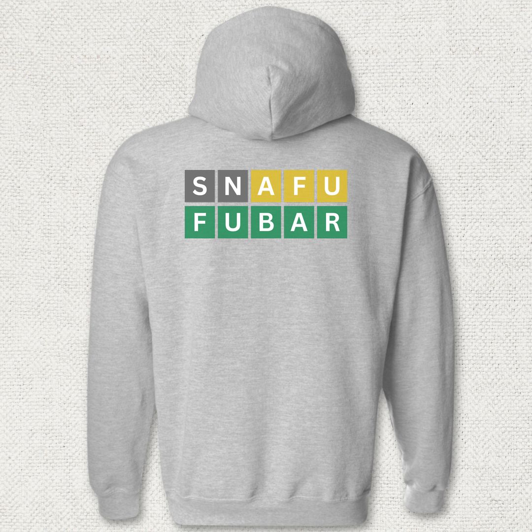 Naval Word Game Hoodie - Sport Grey
