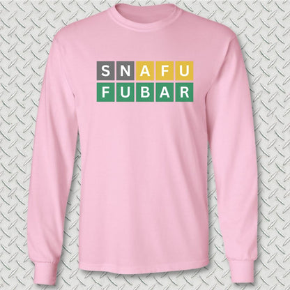 Naval Word Game Long Sleeve Tee - Pink