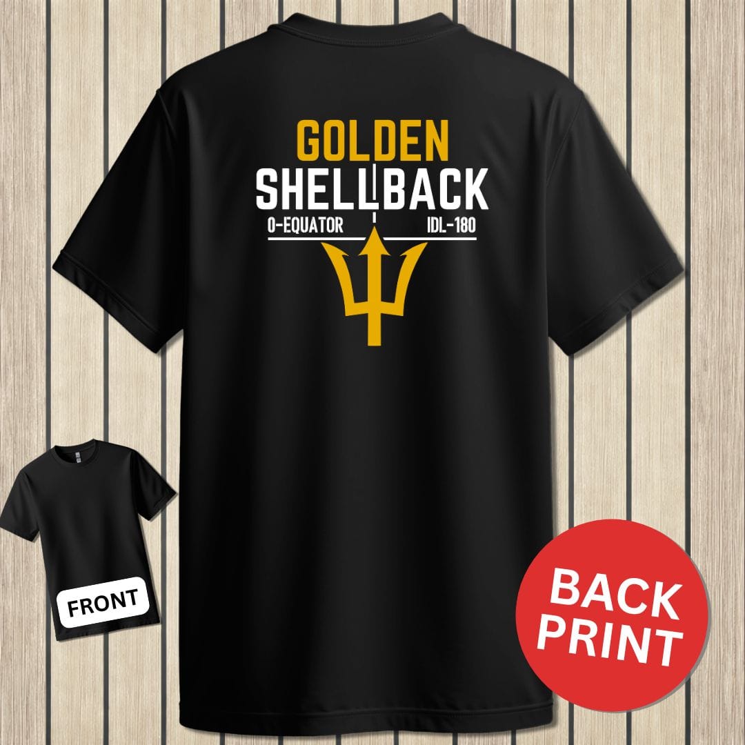 NavyHumor Classic Cotton T-shirt Black / S Golden Shellback