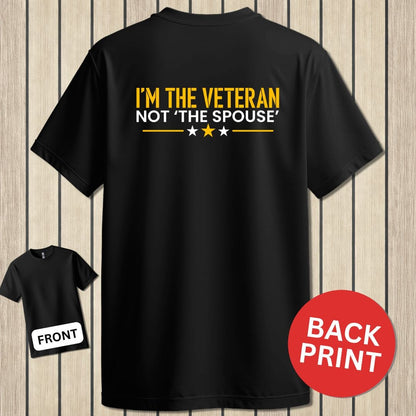 NavyHumor Classic Cotton T-shirt Black / S I'm The Veteran