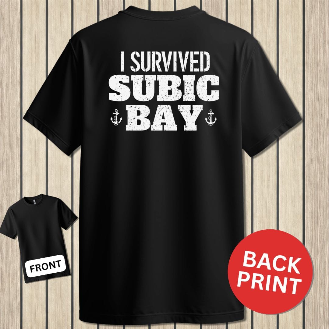 NavyHumor Classic Cotton T-shirt Black / S I Survived Subic Bay
