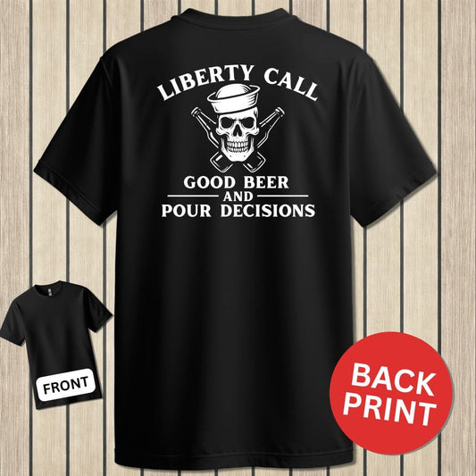 NavyHumor Classic Cotton T-shirt Black / S LIberty Call - Pour Decisions
