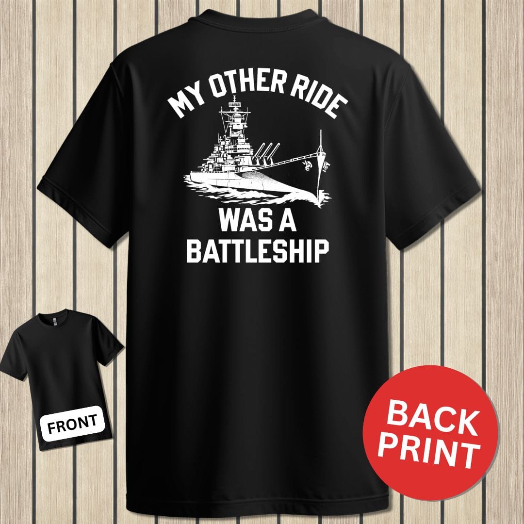 NavyHumor Classic Cotton T-shirt Black / S My Other Ride  - Battleship