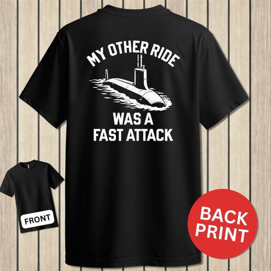 NavyHumor Classic Cotton T-shirt Black / S My Other Ride - Fast Attack