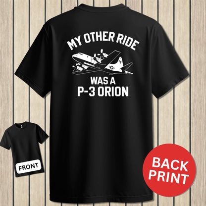 NavyHumor Classic Cotton T-shirt Black / S My Other Ride - P-3 Orion